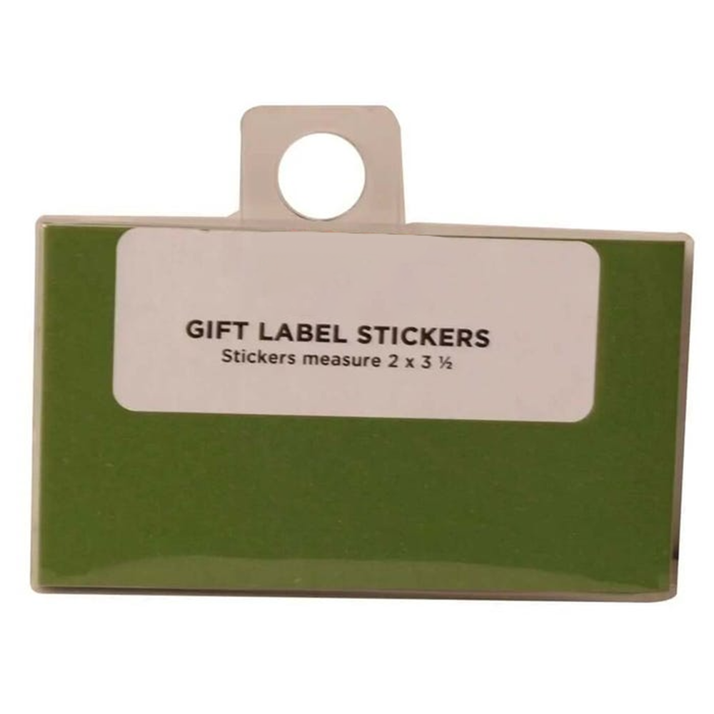 Green 2 x 3 1/2 Gift Label Stickers