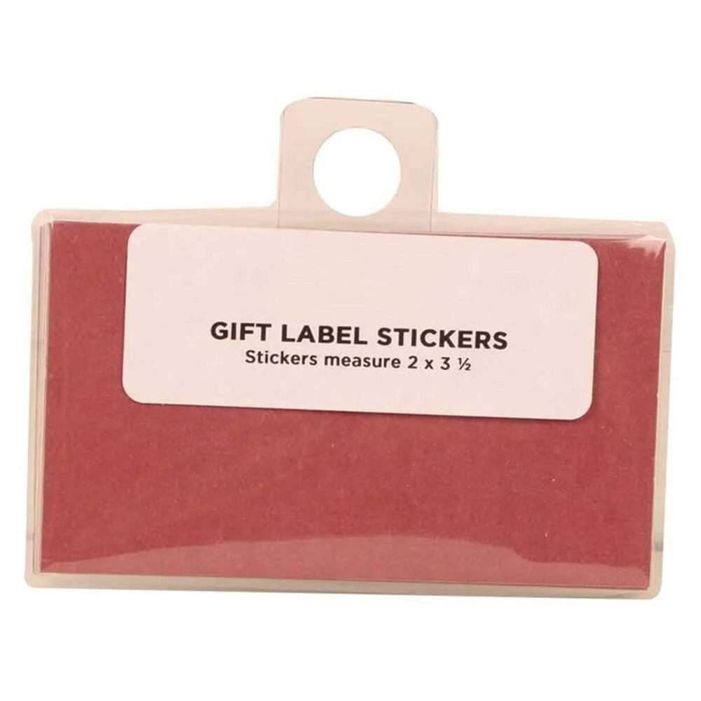 Dark Red 2 x 3 1/2 Gift Label Stickers