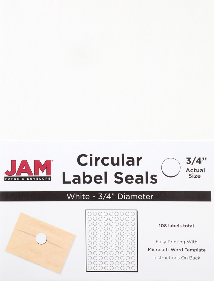 White Small 3/4 Inch Round Labels