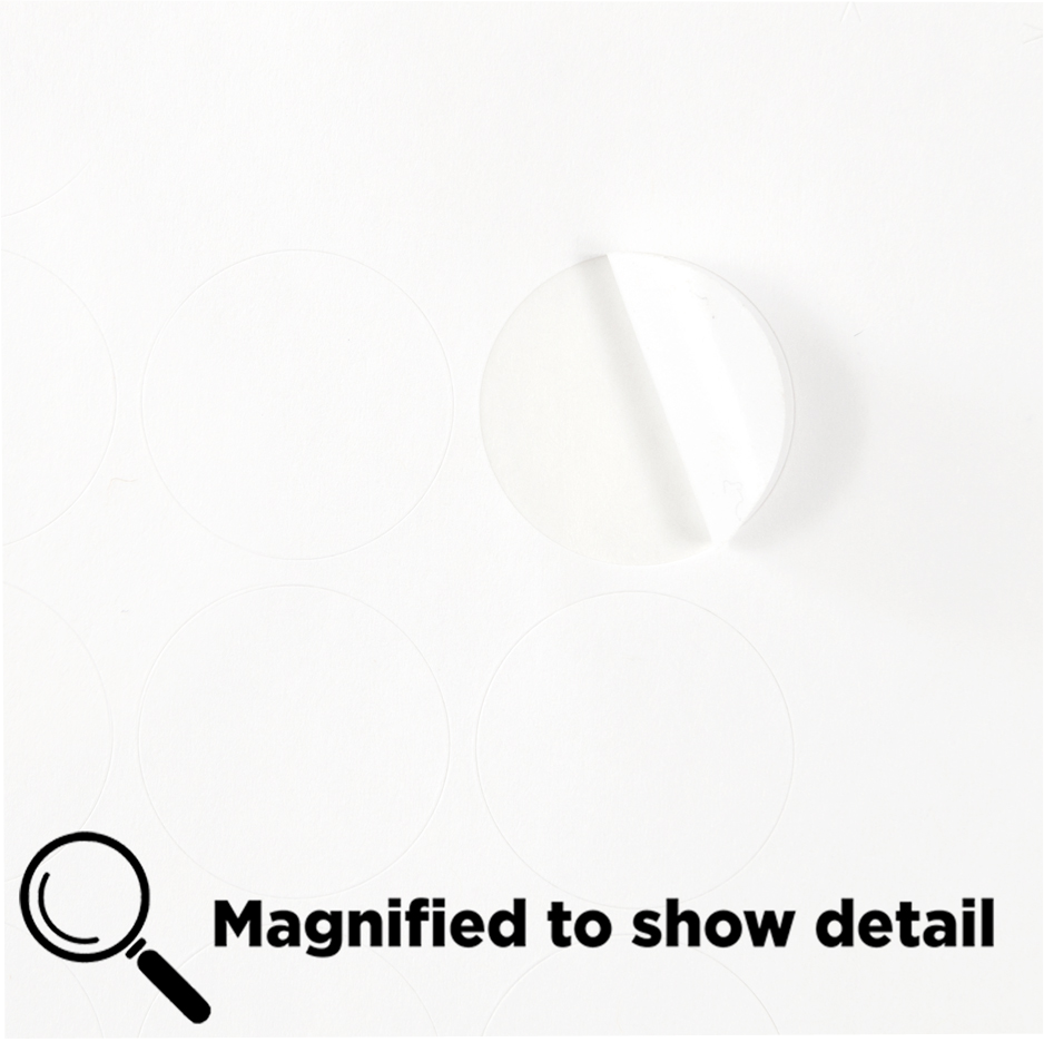 White Small 3/4 Inch Round Labels
