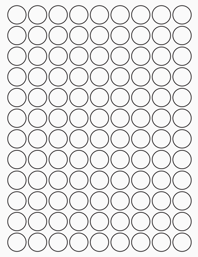 White Small 3/4 Inch Round Labels