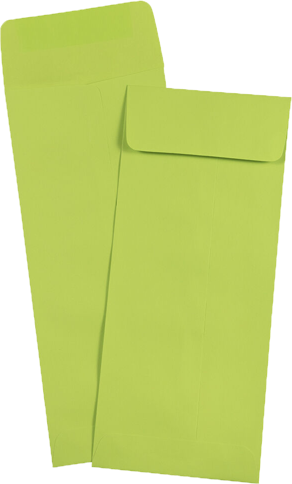 Wasabi Lime Green 32lb #12 Open End Envelopes (4 3/4 x 11)