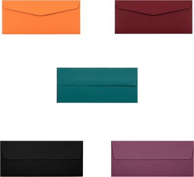 Assorted Darks #10 (4 1/8 x 9 1/2) Envelopes - 125 Pack