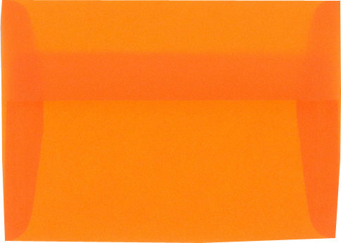 Orange Translucent 30lb A2 Invitation Envelopes (4 3/8 x 5 3/4)