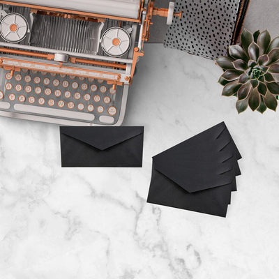 Black Linen 32lb #7 3/4 Monarch Envelopes (3 7/8 x 7 1/2)