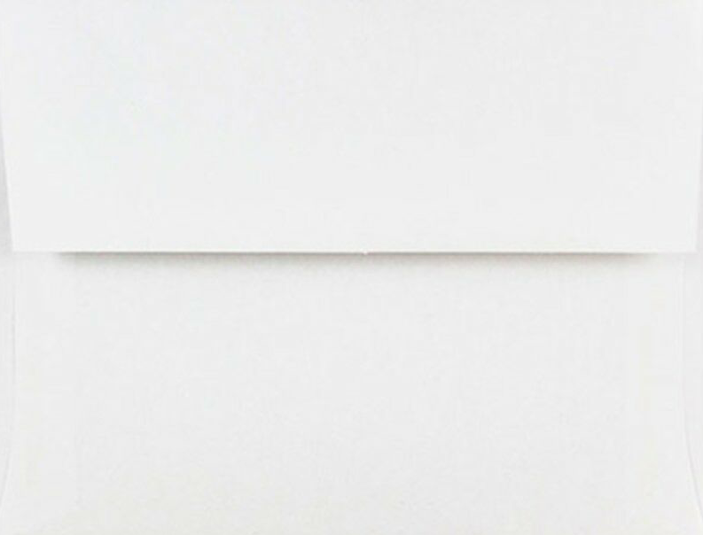 White 24lb A6 Invitation Envelopes (4 3/4 x 6 1/2)