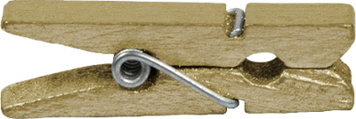 Gold Large 1 3/8 Inch Wood Clips - 18 Pack