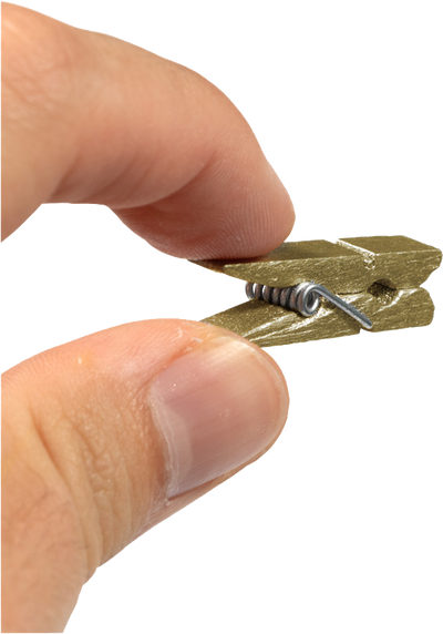 Gold Large 1 3/8 Inch Wood Clips - 18 Pack