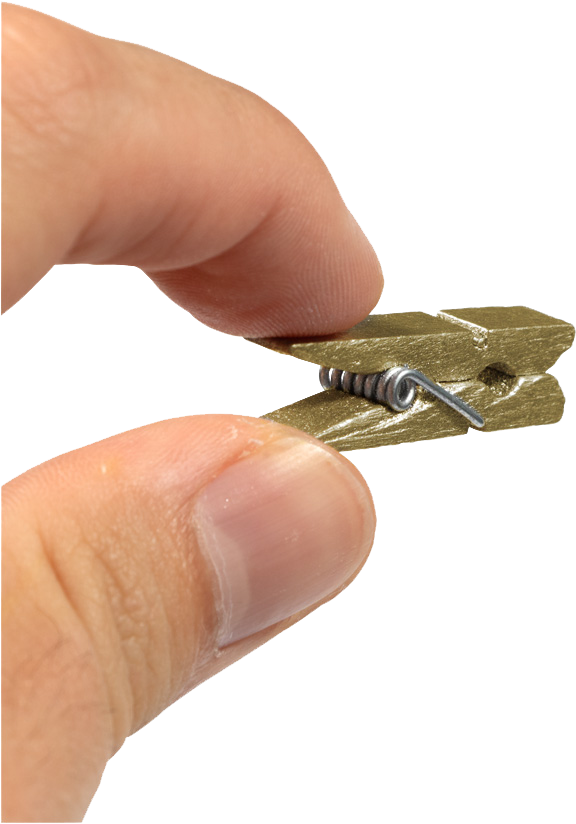 Gold Large 1 3/8 Inch Wood Clips - 18 Pack