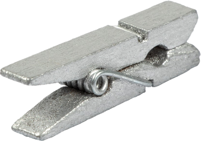 Silver Large 1 3/8 Inch Wood Clips - 18 Pack