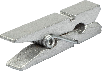Silver Large 1 3/8 Inch Wood Clips - 18 Pack