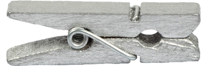 Silver Large 1 3/8 Inch Wood Clips - 18 Pack