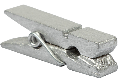 Silver Large 1 3/8 Inch Wood Clips - 18 Pack