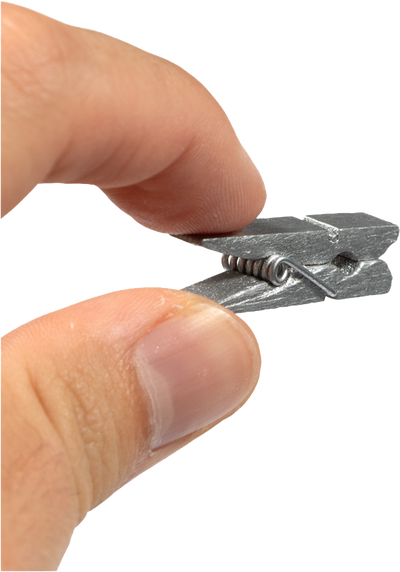 Silver Large 1 3/8 Inch Wood Clips - 18 Pack