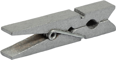 Silver X-Large 1 3/4 Inch Wood Clips  - 14 Pack