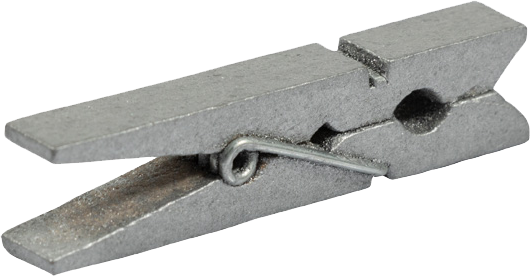 Silver X-Large 1 3/4 Inch Wood Clips  - 14 Pack