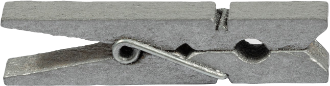 Silver X-Large 1 3/4 Inch Wood Clips  - 14 Pack