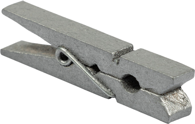 Silver X-Large 1 3/4 Inch Wood Clips  - 14 Pack