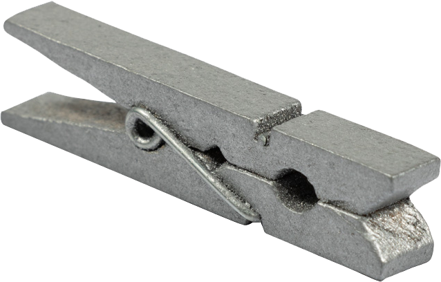 Silver X-Large 1 3/4 Inch Wood Clips  - 14 Pack
