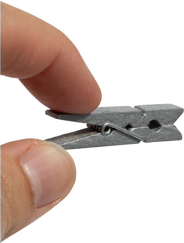 Silver X-Large 1 3/4 Inch Wood Clips  - 14 Pack