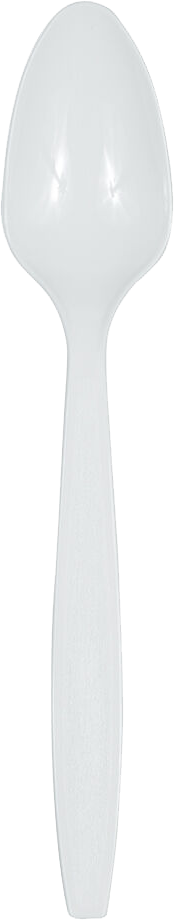 White Plastic Spoons - 100 Pack