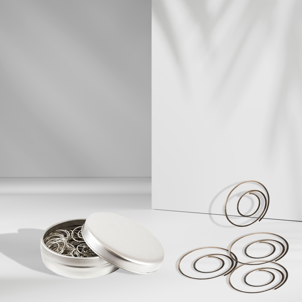 Silver Circular "Cloops" Paper Clips - 50 Pack
