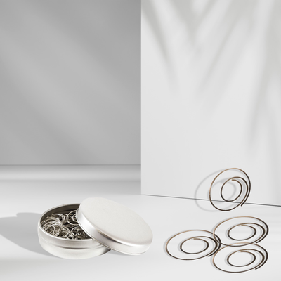 Silver Circular "Cloops" Paper Clips - 50 Pack