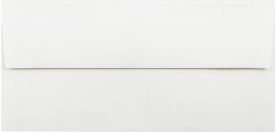 White with Gold Foil Lining 24lb 3 7/8 x 8 1/8 Invitation Envelopes