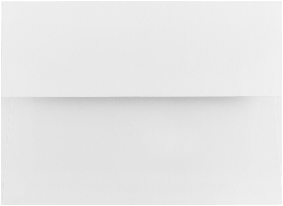 White with Red Foil Lining 24lb A8 Invitation Envelopes (5 1/2 x 8 1/8)