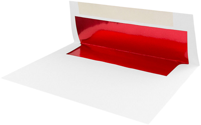 White with Red Foil Lining 24lb A8 Invitation Envelopes (5 1/2 x 8 1/8)