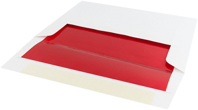 White with Red Foil Lining 24lb A8 Invitation Envelopes (5 1/2 x 8 1/8)
