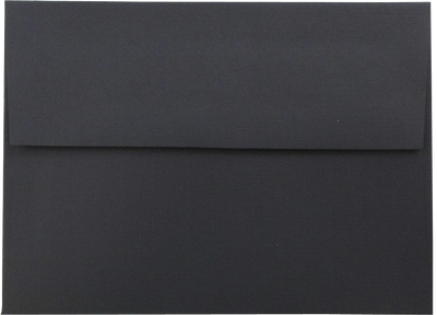 Black Linen with Gold Foil Lining 32lb A6 Invitation Envelopes (4 3/4 x 6 1/2)