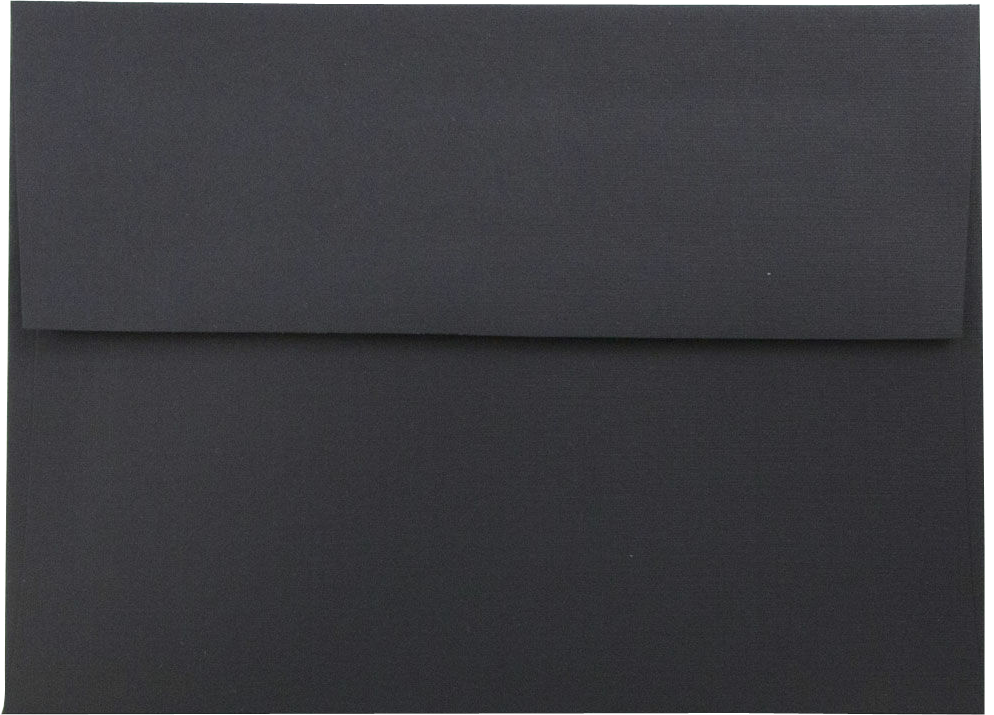 Black Linen with Gold Foil Lining 32lb A6 Invitation Envelopes (4 3/4 x 6 1/2)