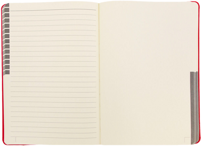 Red 5 x 7 Fabric Hardcover Notebooks with Elastic