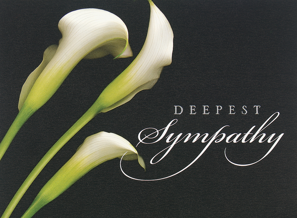 Sympathy Calla Lilies Card Set - 25 Pack