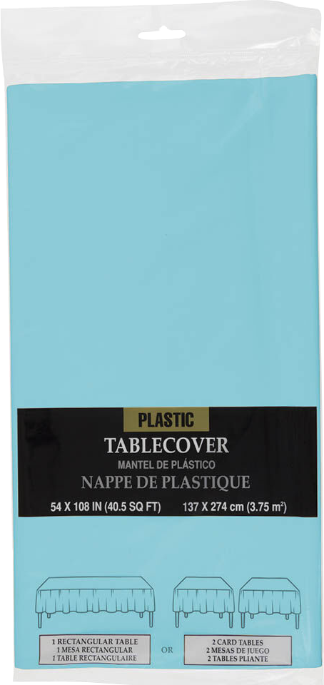 Sea Blue 54 x 108 Plastic Tablecover