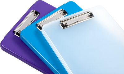 Assorted 9 x 13 Plastic Clipboard Storage Box (3 Pack)