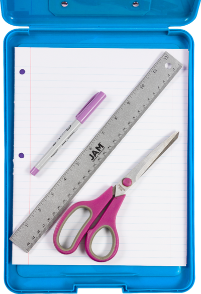 Blue 9 x 13 Plastic Clipboard Storage Box (3 Pack)