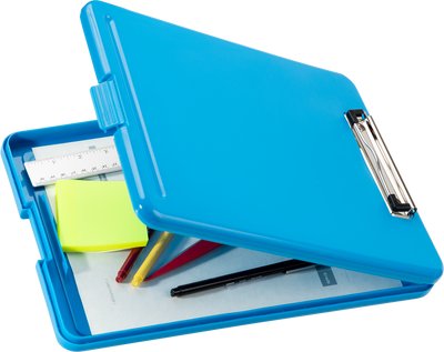 Blue 9 x 13 Plastic Clipboard Storage Box (3 Pack)