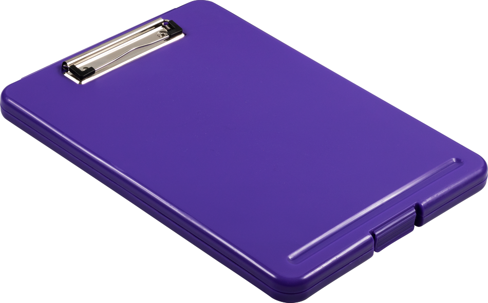 Purple 9 x 13 Plastic Clipboard Storage Box (3 Pack)