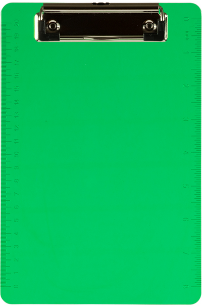 Green Plastic 6 x 9 Mini Acrylic Clipboards