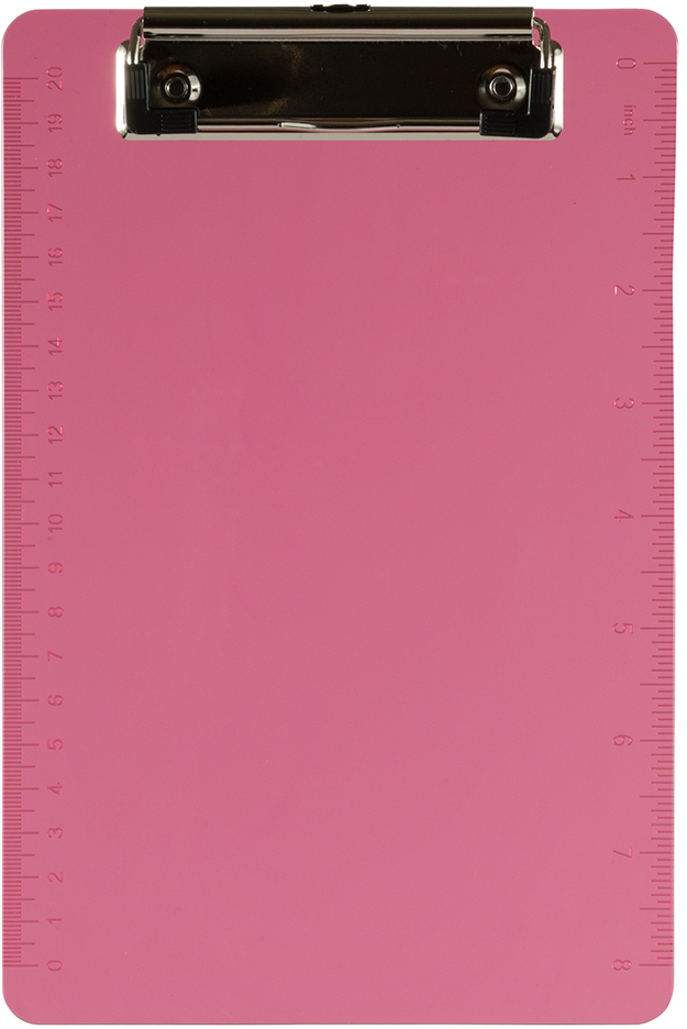Pink Plastic 6 x 9 Mini Acrylic Clipboards