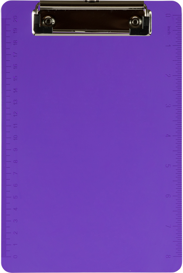 Purple Plastic 6 x 9 Mini Acrylic Clipboards
