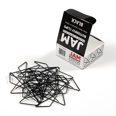 Black Butterfly Clips - 15 Pack
