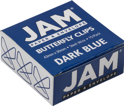 Dark Blue Butterfly Clips - 15 Pack