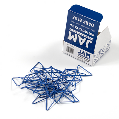 Dark Blue Butterfly Clips - 15 Pack