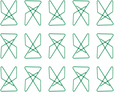 Green Butterfly Clips - 15 Pack