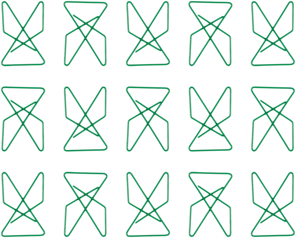 Green Butterfly Clips - 15 Pack