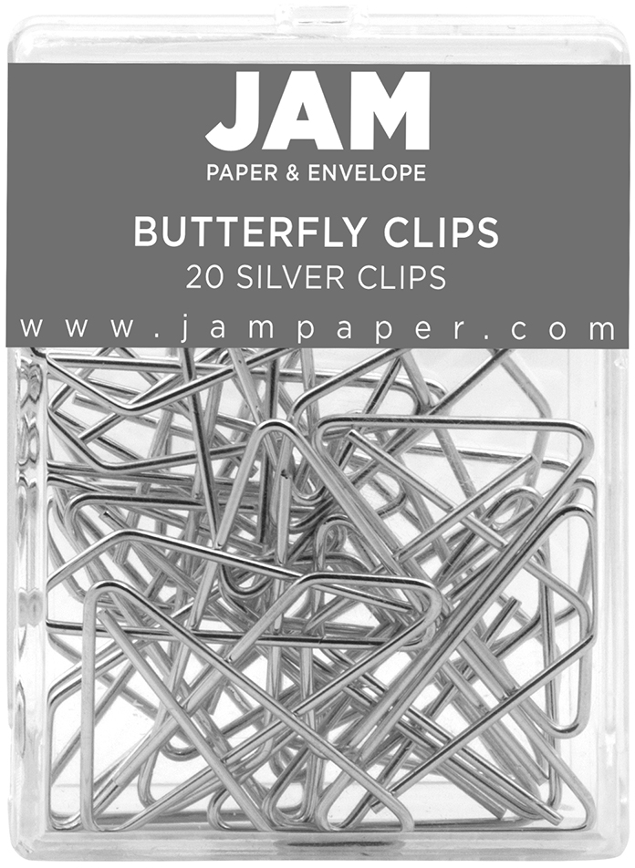 Silver Butterfly Clips - 15 Pack