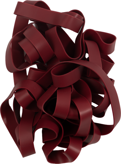 Burgundy Size 107 Rubber Bands - 50 Pack
